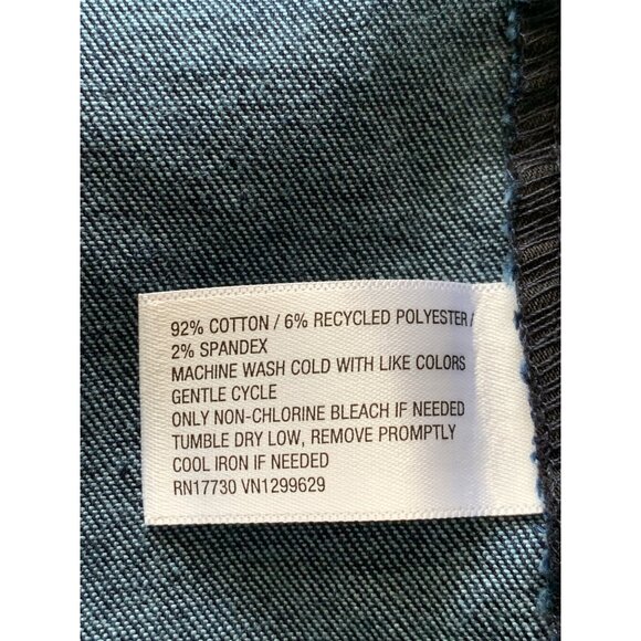 Ava & Viv Womens Wide Leg High-Rise Relaxed Fit Dark Blue Denim Pants - Picture 15 of 16